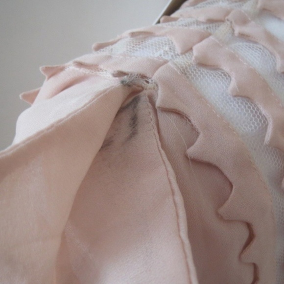 MAX AZRIA COUTURE RUNWAY PINK SHEER TOP EDGY S NEW - Picture 5 of 8